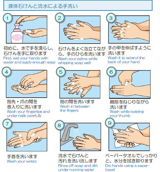手洗いの種類