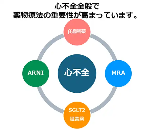 心臓の収縮が低下した心不全