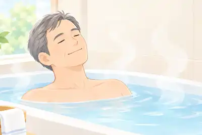 湯船につかっているイメージ