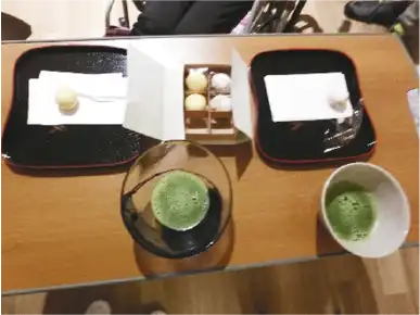患者さんがお茶をたててくださいました