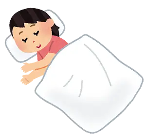 過労をさけ十分な睡眠をとる