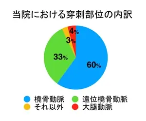当院における穿刺部位の内訳