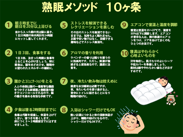 熟眠メソッド 10ヶ条