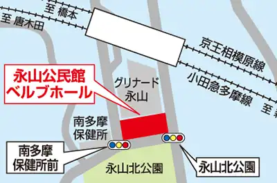 高津市民館マップイラスト