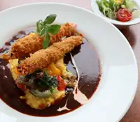 オムライス&有頭海老フライ