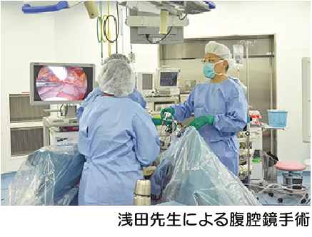 浅田先生による腹腔鏡手術